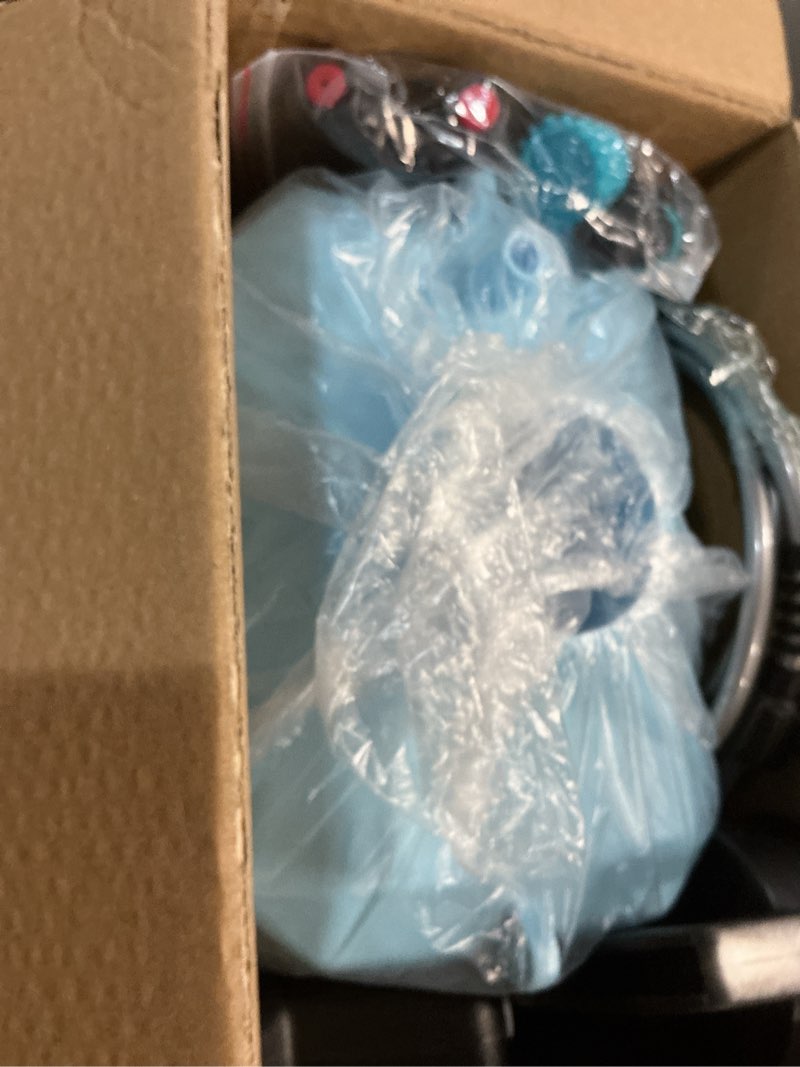 Condition photo showing New/Like New for vasg battery powered garden sprayer 2 gallon, 7.4v powerful electric pump sprayer, weed sprayer with usb rechargeable handle, 5 mist nozzles, retractable wand, adjustable strap for lawn, garden, yard blue