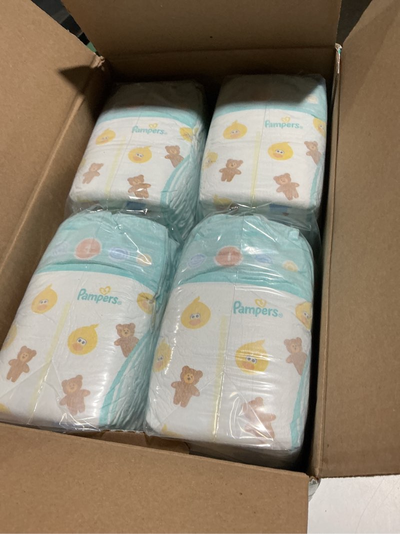 Condition photo showing New/Like New for pampers diapers - baby dry - size 1, 120 count, absorbent disposable infant diaper (packaging may vary) size 1 120