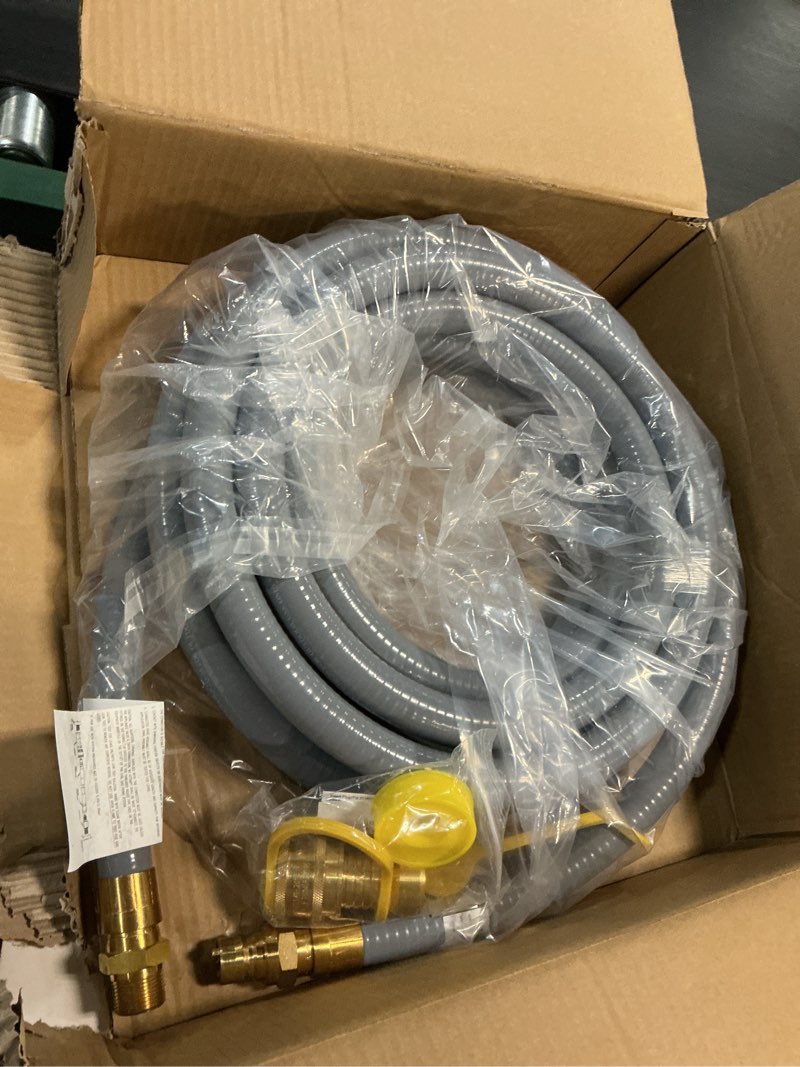 Condition photo showing Good Condition for 15 feet 1/2 inch id natural gas grill hose with quick connect fittings, natural gas line for grill, pizza oven, heater and more low pressure appliance