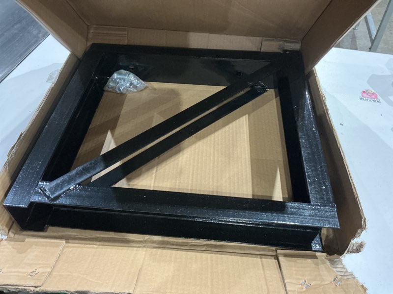 Condition photo showing Good Condition for underbody truck tool box mounting brackets kit, welded formed steel mounting brackets with screws spacers and bolts for 18 x 18 inch underbody truck tool box, set of 2