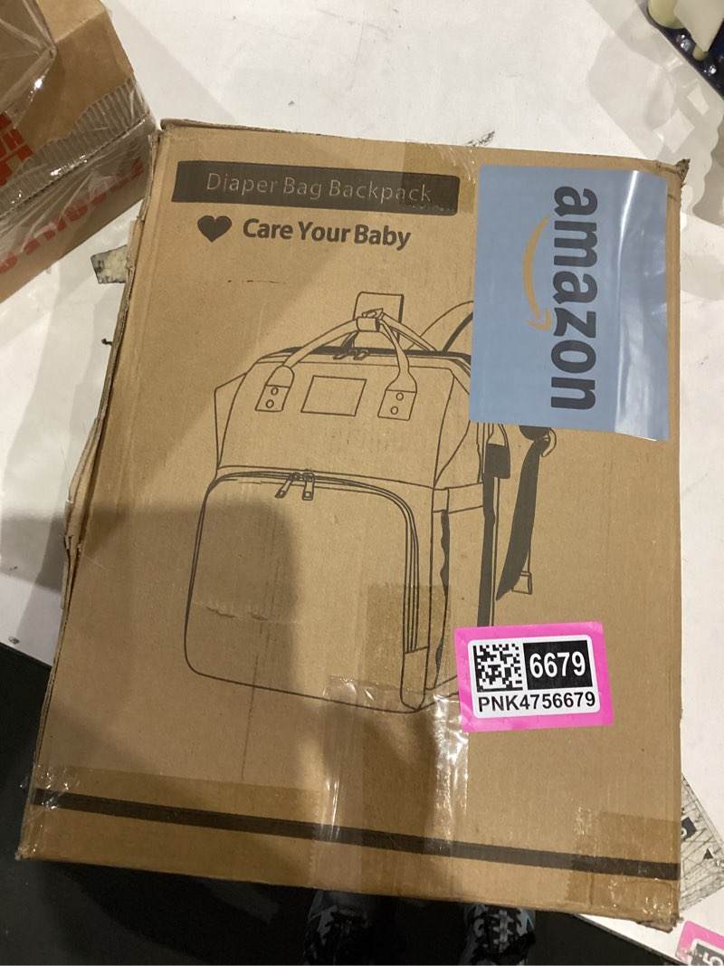 Condition photo showing New/Like New for Baby Diaper Bags with Changing Station, Waterproof Diaper Bag Backpack for Moms Dads with USB Charging Port, Baby Shower Gifts, Large Capacity diaper backpack, Pink