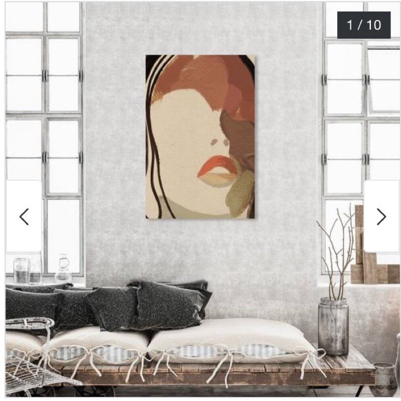 Oliver Gal 'Waiting In The Wings' People and Portraits Wall Art Canvas Print Portraits - White, Brown 21 X 31