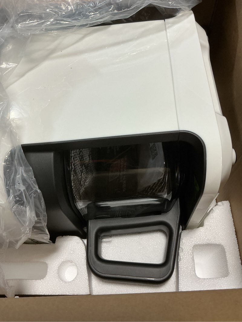Condition photo showing Good Condition for Nutrichef 5.8 Quart Air Fryer | 8-1 Preset Cook Modes | Transparent Fry Bowl for Best Cooking Results | Cook Shrimp, Steak, Fries, Wings, Chicken & More | Precise Temperature Control & Time | White