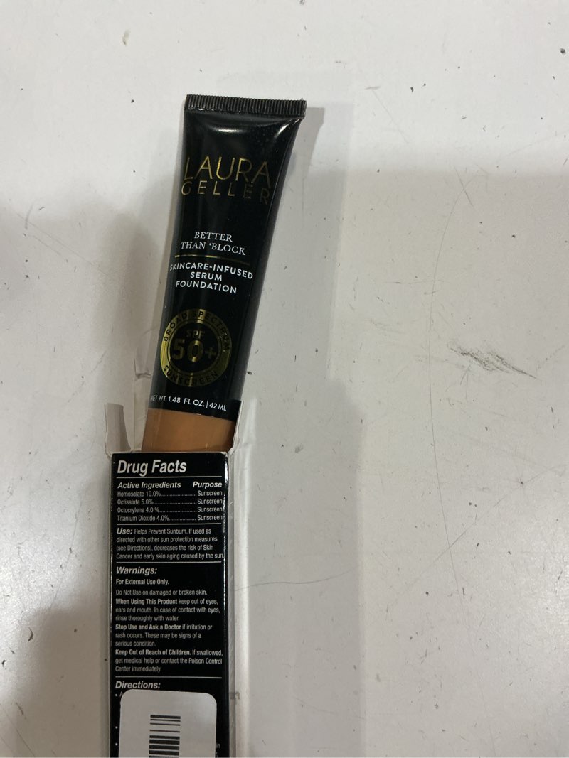 Condition photo showing Good Condition for laura geller new york better than bare tinted moisturizer - sand 400 - broad spectrum spf 50 - buildable light to medium coverage - satin finish