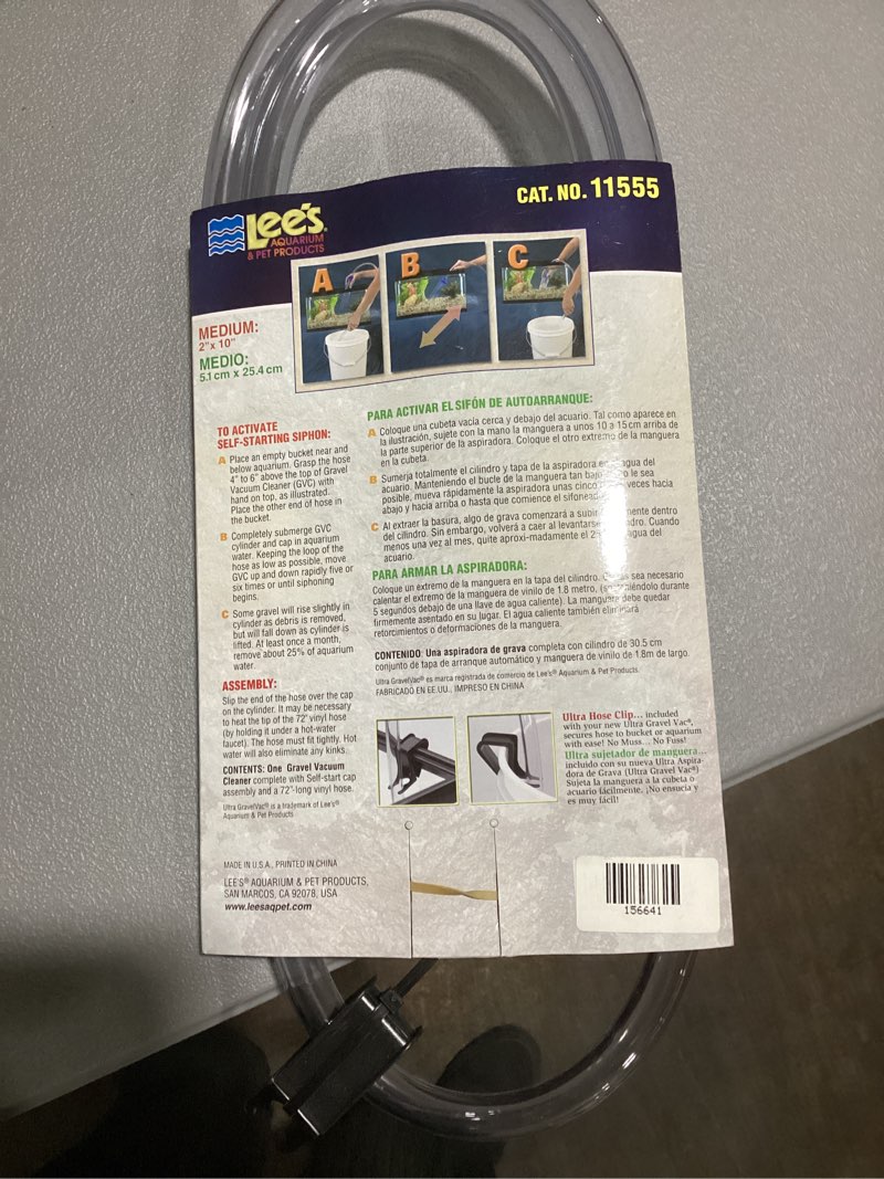 Condition photo showing New/Like New for Lee's Ultra GravelVac, Self-Start with Nozzle & Hose Clip - 9" Small