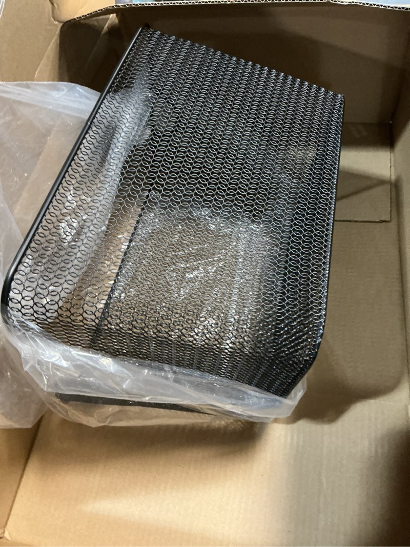 Condition photo showing Good Condition for Ybmhome Steel Mesh Rectangular Open Top Waste Basket Bin Trash Can for Office Home 8x12x12 Inches 1103s (1, Black) 1 Black