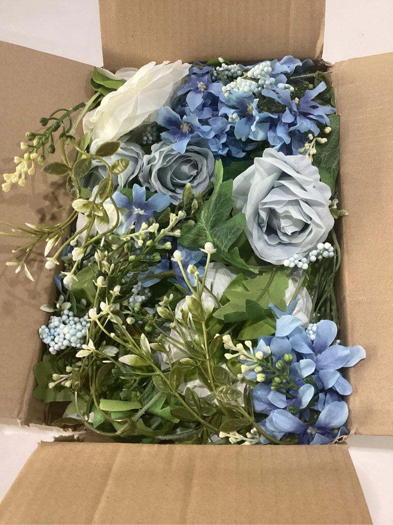 Condition photo showing Good Condition for dearhouse 2pcs artificial peony flower garland - silk peony garland with purple white flowers for wedding party table decoration,6ft/strand(white& blue&dark blue) white&blue&dark blue 1
