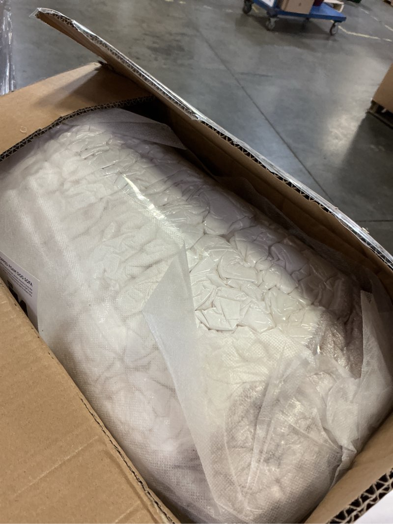 Condition photo showing Good Condition for bedsure supportmax™ xl plus orthopedic dog beds large sized dog - extra thick supportive dogs couch with waterproof washable cover, jumbo comfort pet sofa with soft sherpa & nonskid bottom, beige, 48" 48"l x 35"w x 10"th cream