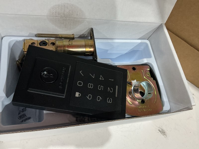 (used)kwikset smartcode 270 touchpad contemporary matte black keypad electronic deadbolt lock