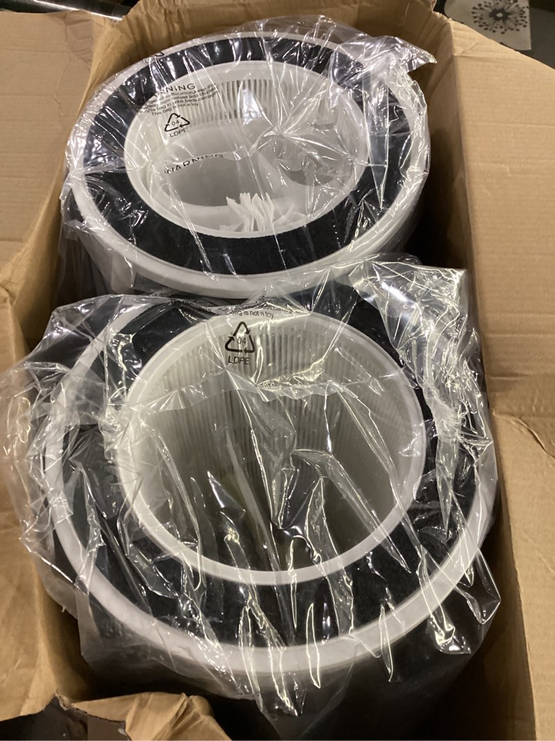 Condition photo showing New/Like New for 2 pack hp302 hp201 filter replacement compatible with shark hp200 hp201 hp202 hp232 hp301 hp302 ap1000 hc501 502 max clean sense iq air purifier, part #he2fkbas, he2fkbasmb hp201-2 pack