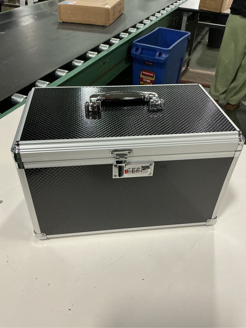 Condition photo showing New/Like New for GODLONSEN Medicine Lock Box with Combination Lock - 15 x 8.7 x 9.4 Inches - First Aid Safe Medication Storage Box, Personal Items Safe Case for Home and Outdoor - Black Black X-Large
