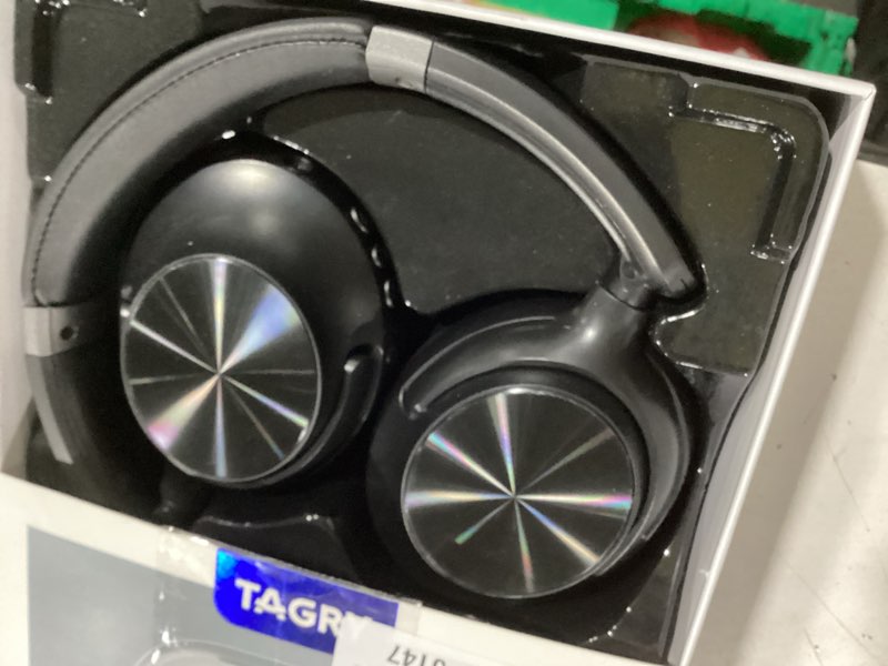 Condition photo showing Good Condition for TAGRY Hybrid Active Noise Cancelling Bluetooth Headphones 100H Playtime Wireless Over Ear Headphone with Fast Charging Hi-Res Audio Headsets Comfort Earcups for Commute Travel Office Phone PC Black