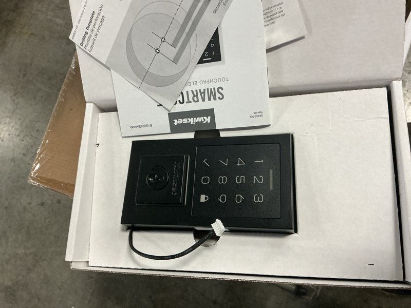 Condition photo showing As Is for Kwikset SmartCode 270 Keyless Entry Electronic Touchpad Deadbolt Door Lock with Auto-Lock, Custom User Codes, Advanced Security in Matte Black Contemporary