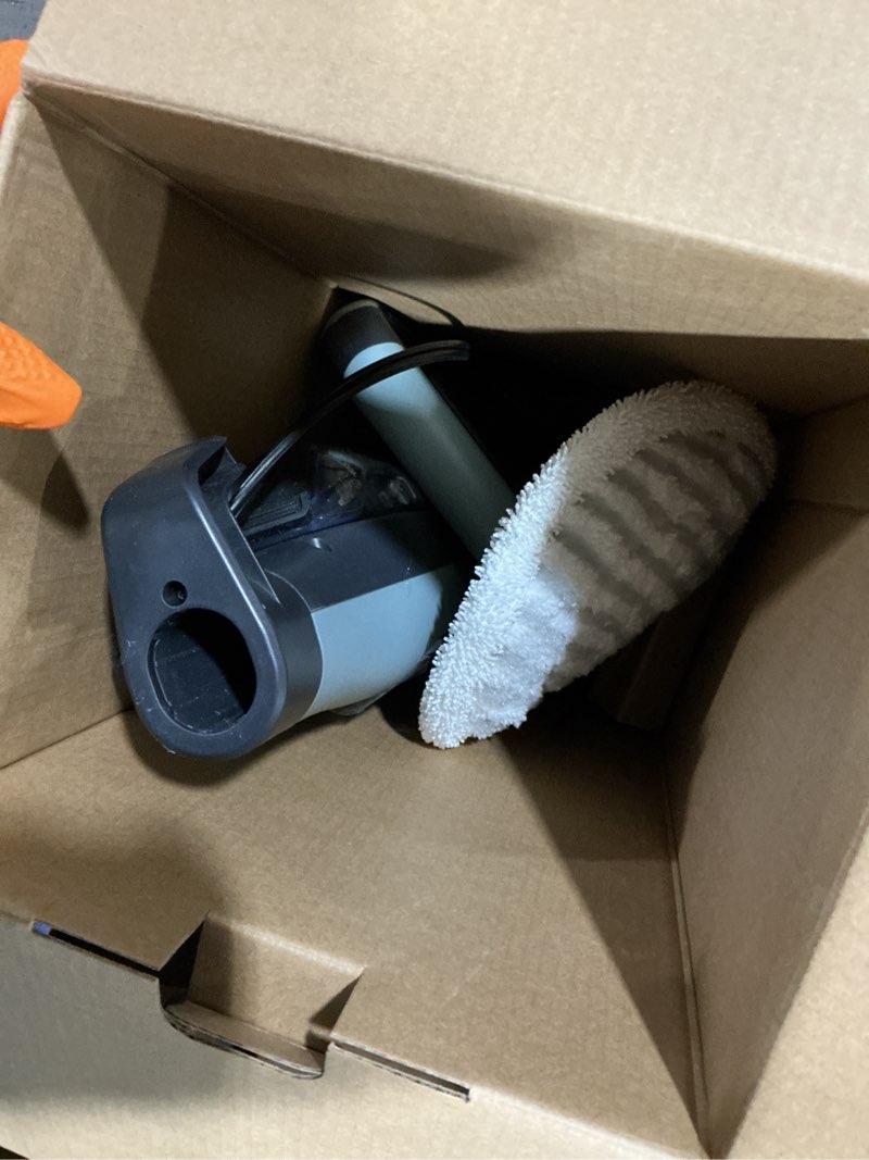 Condition photo showing Good Condition for shark steam & scrub steam mop, all-in-one scrubbing and sanitizing hard floor cleaner, led headlights, 4 dirt grip soft scrub pads included, xl water tank, swivel steering, hawaiian grey, s8001 steam & scrub (4-pad)
