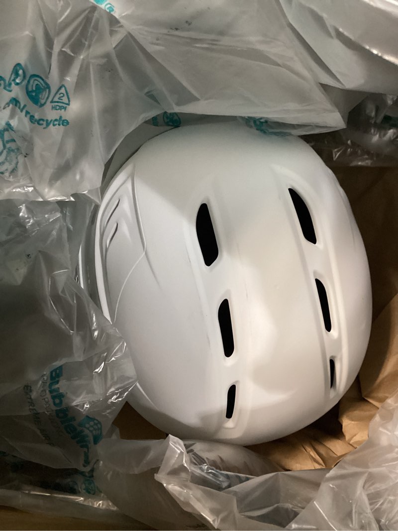 Condition photo showing As Is for rawlings r16 velo reversible ext batting helmet | reversible face guard matte white junior (6 3/8" - 7 1/8")