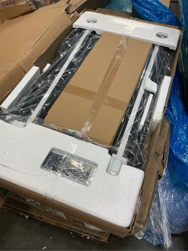 Condition photo showing New/Like New for walking pad treadmill with desk workstation, 15% incline treadmill with handle bar, foldable treadmills under desk for home/office, 400 lbs+ capacity, adjustable height, removable desk, 3.5hp motor deep black