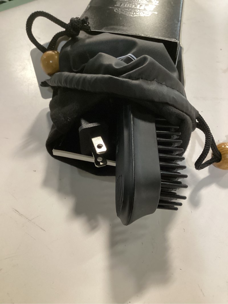 Condition photo showing New/Like New for Heated Ionic Hair Straightening Brush for Men - 5 Temperature Settings, Anti-Scald, Beard Shaper & Travel Bag