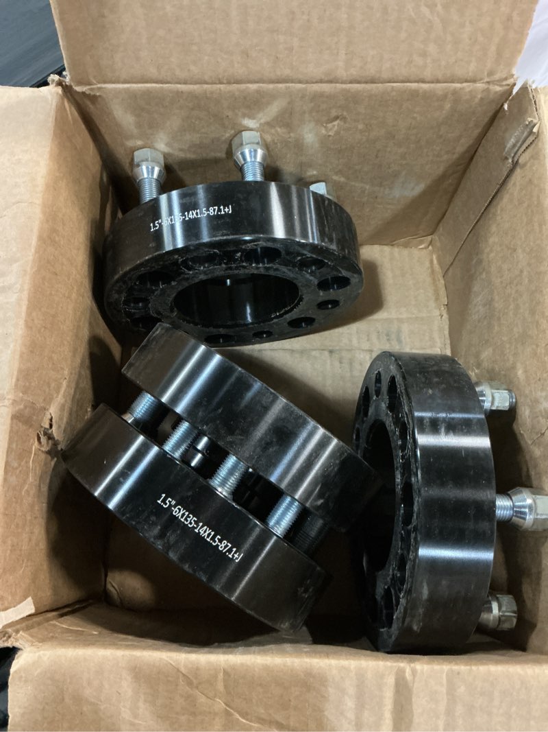 Condition photo showing As Is for (Similar)FLYCLE 6x135 to 6x5.5 Wheel Adapters for Chevy Sliverado 1500 Wheels on 2015-2025 F150 Vehicle, 1.5 inch 6x135 to 6x139.7mm Wheel Adapter with M14x1.5 Studs 1.5 inch (14x1.5)