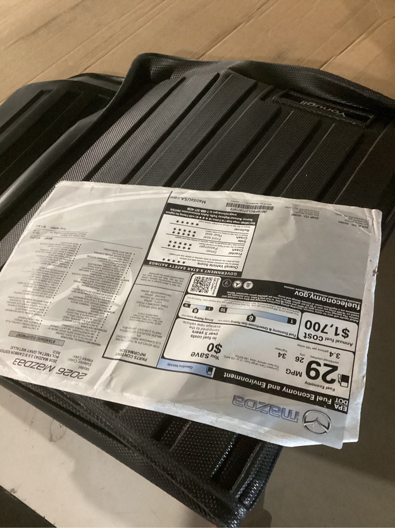 Condition photo showing Good Condition for karpal floor mats for 2023-2025 2026 mazda cx50 (not for hybrid), all weather tpe custom fit floor liners car mats accessories, 1st & 2nd row & cargo liner 2023-2026 | for mazda cx50 (not hybrid) | 1st & 2nd row & cargo