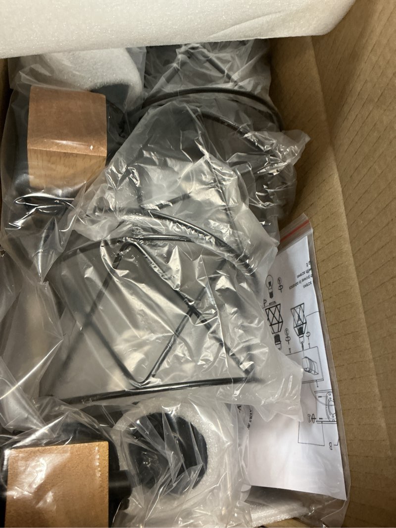 Condition photo showing New/Like New for Farmhouse Vanity Light Fixture,3-Light Bathroom Lighting,Black Industrial Wood Wall Light Over Mirror with Metal Shade,Bulbs NOT Included