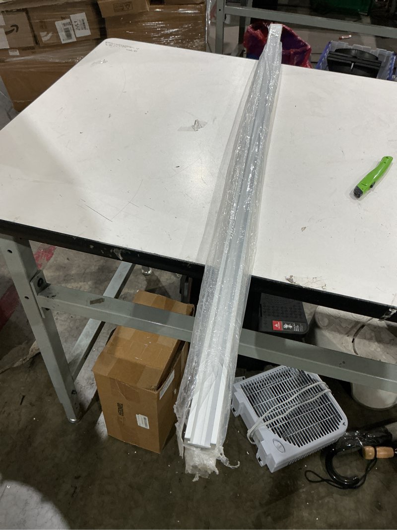 Condition photo showing As Is for powertec 48" miter t track for router table, works with table saw sled, miter gauge, featherboard, miter bar, and other t track accessories for woodworking (71167) 48" miter t track, 1pk
