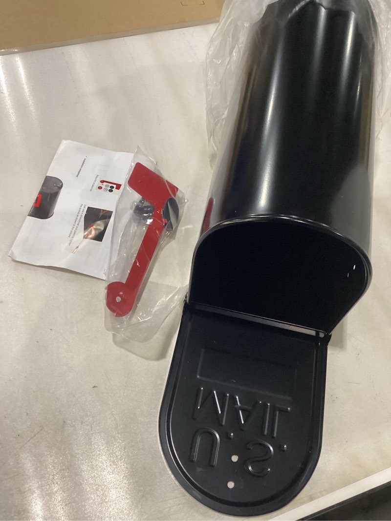 Condition photo showing Good Condition for Metal Post Mount Mailboxes for Outside,Galvanized Steel,Waterproof,Medium Capacity,Red Flag Indicated,Modern Style,Mail Boxes for House Outside/Residential,Black,18.8 x 9 x 6.7 inches