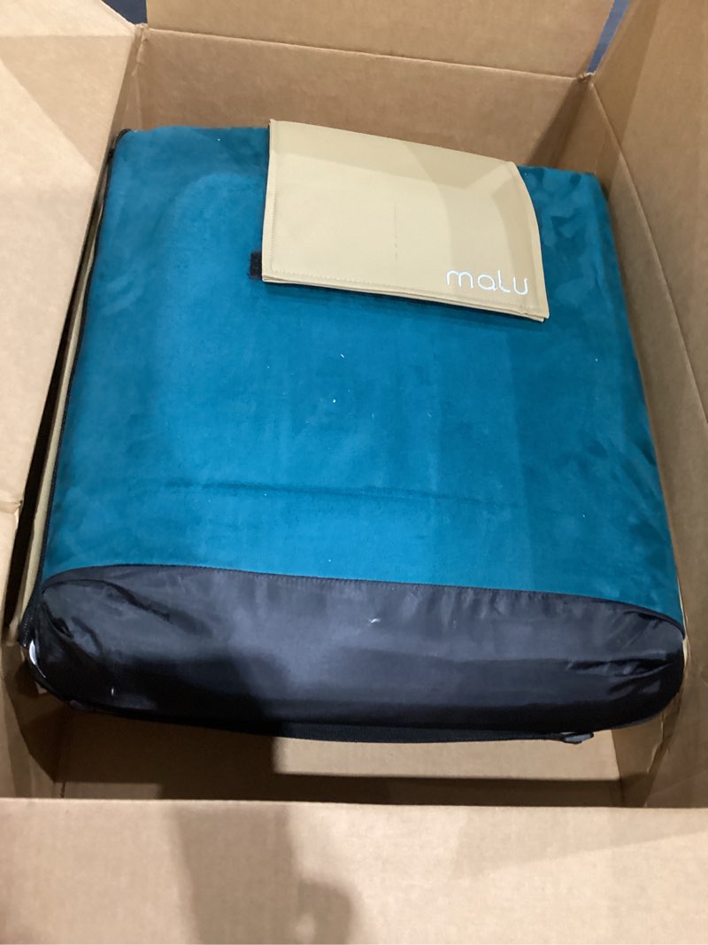 Condition photo showing Good Condition for malu extra large padded floor chair w/back support - japanese chair meditation cushion, comfortable folding backrest, removable easy wash cover forest teal