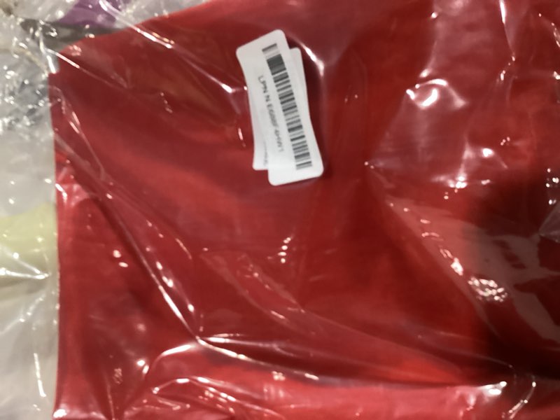 Condition photo showing Good Condition for semi voile sheer curtains 63 inches long 2 panels rod pocket window treatment for living room bedroom dining room(red 42" w x 63" l) 42"w x 63"l (pack of 2) red