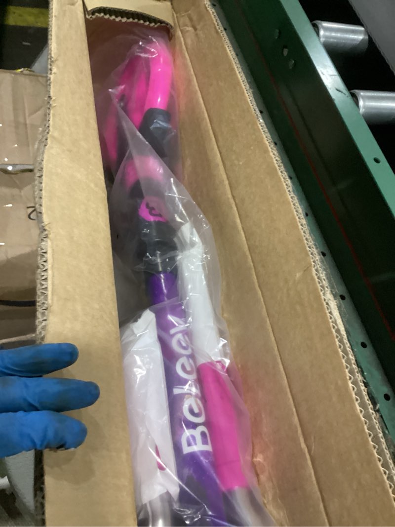 Condition photo showing New/Like New for beleev v5 plus scooters for kids ages 6+, teens with light-up wheels & deck, 2 wheel folding lightweight sport scooter with 4 adjustable height, 8-inch big wheels, carry strap, max load 220 lbs