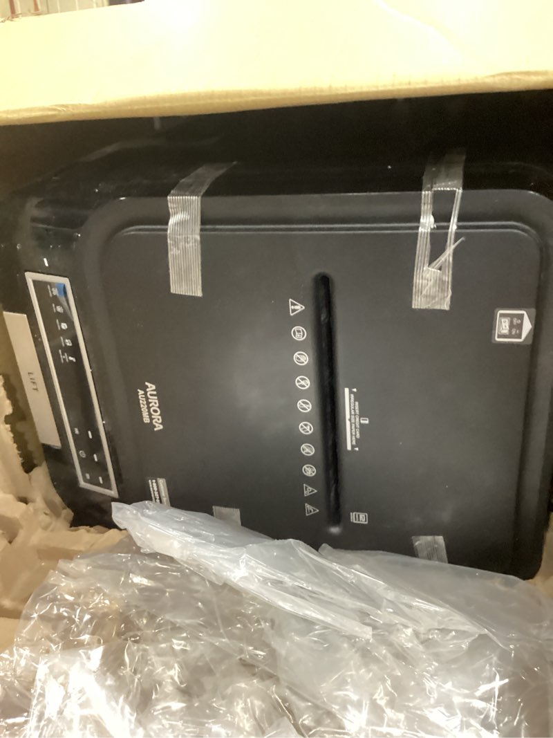 Condition photo showing Good Condition for aurora commercial grade 220-sheet auto feed high security micro-cut paper shredder/ 60 minutes/security level p-5 220 sheet autofeed microcut