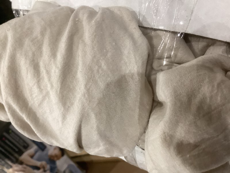 Condition photo showing As Is for bedsure queen comforter set, beige soft prewashed bedding for all seasons, 3 pieces gentlesoft™ bed set, 1 lightweight comforter (90"x90") and 2 pillowcases (20"x26") queen(90"x90") 01 - beige