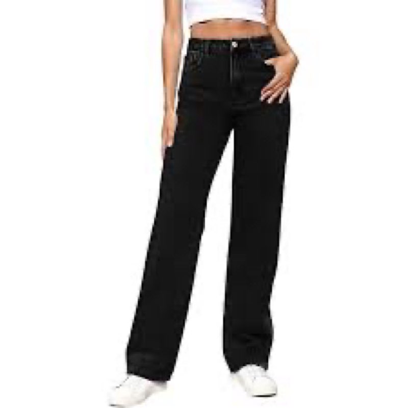 X004NGLNQD ETTELO Women Casual Baggy Pants Black #Fa H9B013-black-XXL