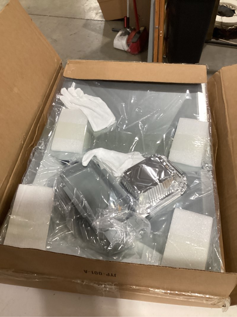 Condition photo showing New/Like New for grease tray with catch pan and foil liner, adjustable drip pan for 3/4/5 gas grill models from dyna glo, nexgrill, expert grill, kenmore, charbroil, bhg and more grill replacement parts.