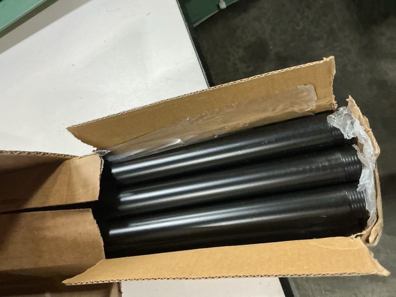Condition photo showing Good Condition for geilspace 6 pack 3/4" × 36" pre-cut black metal pipe, industrial steel fits standard three quarters inch black threaded pipes and fittings - vintage diy industrial shelving (3/4" × 36") 3/4" × 36" black