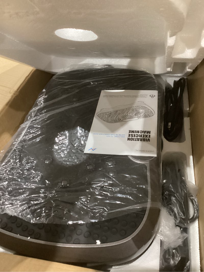 Condition photo showing Good Condition for AXV Vibration Plate Fitness Platform Exercise Machine Vibrating Shaking Full Body Shaker Workout Vibrate Stand Shake Board Sport Gym for Weight Loss Fat Burner for Women Men SLIM-GRAY