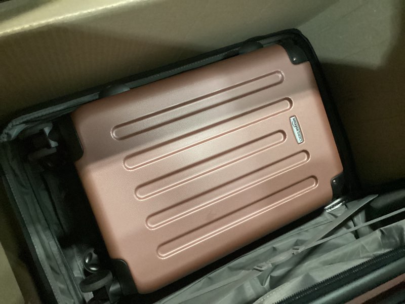 Condition photo showing Good Condition for Amazon Basics 4-Piece Luggage Set, Two Hardside Suitcases, LN20175 - Rose Gold