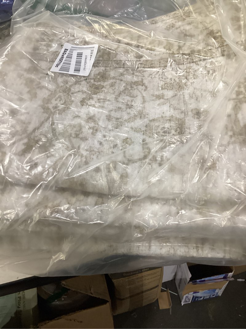 Condition photo showing Good Condition for washable kitchen rug runners for hallways: 2'6"x8' bedroom runner rug non slip low-pile stain resistant soft carpet runner for indoor entryway hallways kitchen laundry room beside farmhouse 2'6" x 8' (rectangular) beige and brown