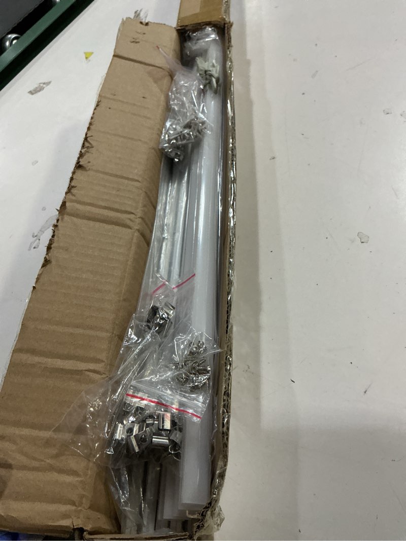 Condition photo showing Good Condition for hunhun 10-Pack 3.3ft/1Meter U Shape LED Aluminum Channel System with Milky Cover, End Caps and Mounting Clips, Aluminum Profile for LED Strip Light Installations, Very Easy Installation
