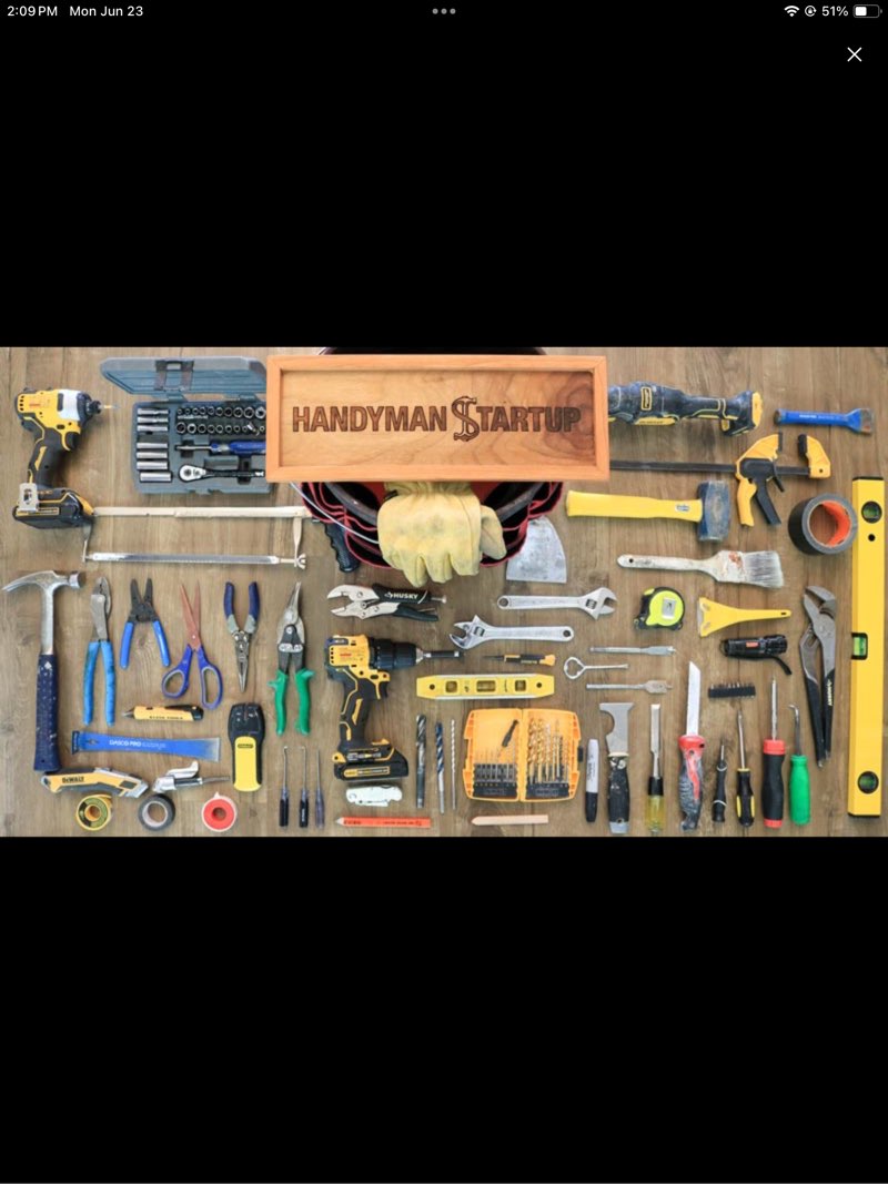 Mixture of small miscellaneous loose tools, screws, latches, home repair accessories