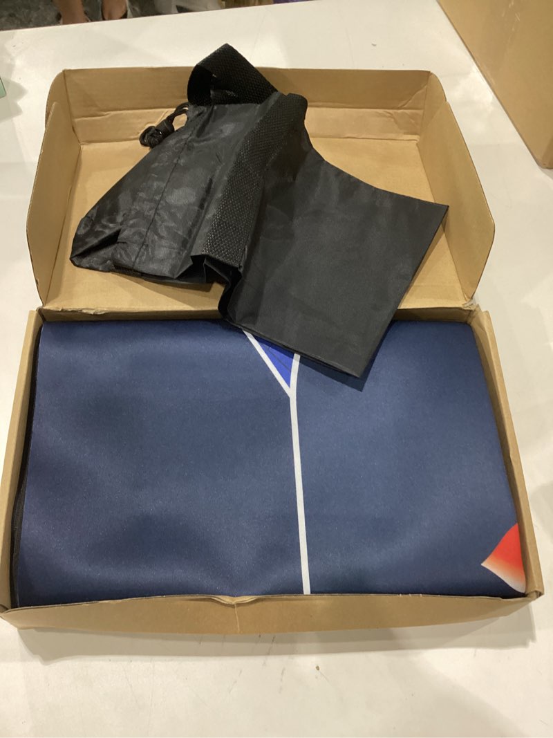 Condition photo showing New/Like New for kinlop poker mat table top with storage bag portable rubber poker table cover folding texas for 5-10 players layout blackjack game nights blue 46.5" x 23.5"
