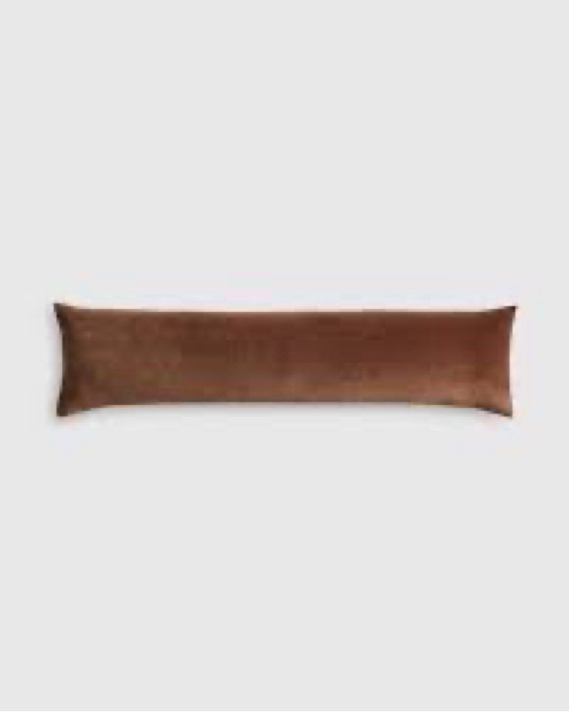 quince cotton velvet oversized lumbar pillow cover chestnut