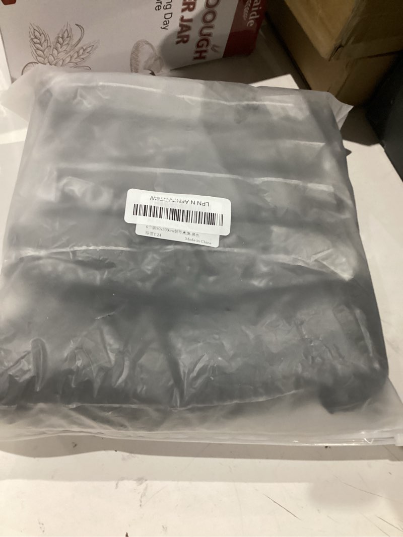 Condition photo showing As Is for 6 Pack Black Cheesecloth Table Runner 10ft Boho Gauze Fabric Cheese Cloth Table Runner 35 x 120 Inch Rustic Sheer Runner for Wedding Decor Baby Shower Party Table Centerpiece Decoration Black 6 Pcs - 10Ft