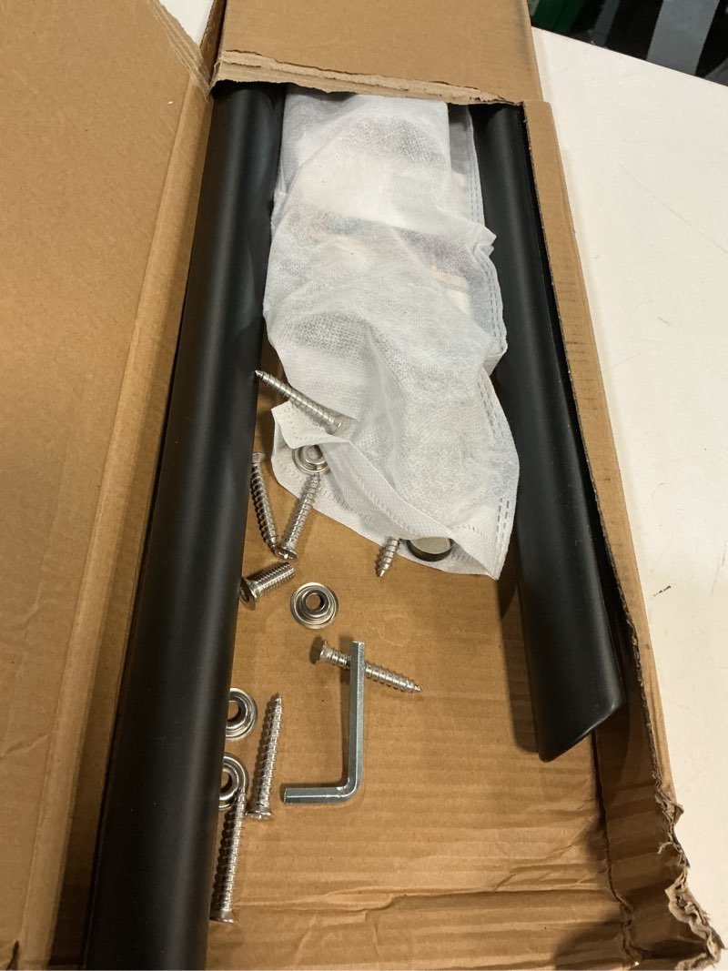 Condition photo showing As Is for 28 inch stainless steel handrail for 1-5 steps - 1.25" tube,zuext u shaped oil rubbed black safety grab bar for stairs,wall mounted hand railing for outdoor garage entry interior exterior stairway 28 inch black-1p