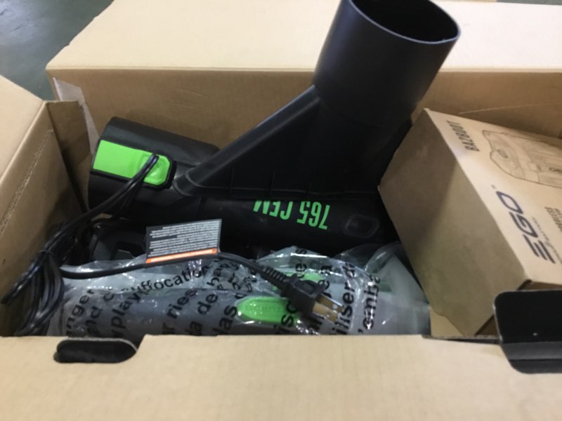 Condition photo showing Good Condition for EGO POWER+ Leaf Blower, Cordless Electric 756 CFM, Includes 56V 5.0Ah Battery and Charger - LB7654 765 CFM w/5.0Ah Battery