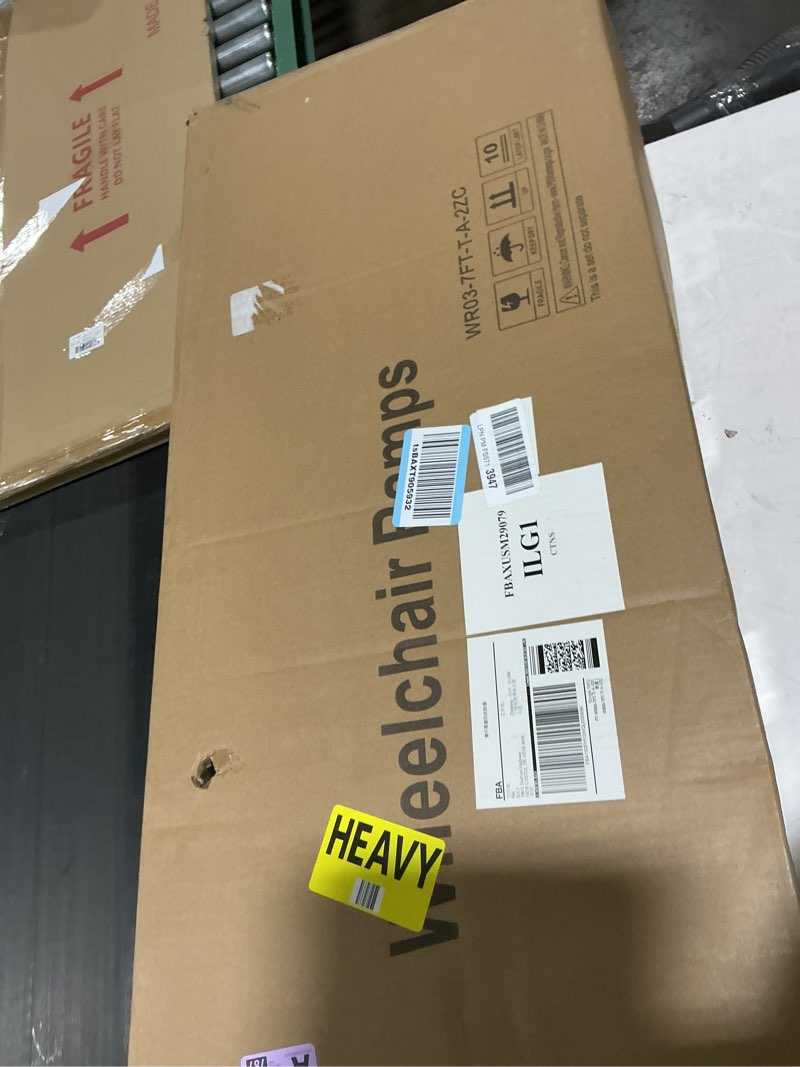 Condition photo showing Good Condition for (Similar to) VNN Portable Wheelchair Ramp 4FT, Non-Slip Aluminum Ramps for Wheelchairs for Home, Handicap Wheelchair Ramps for Home Steps, Aluminum Loading Dock Plates, Doorways Aluminum 4FT (Usable height 4-12 inch)