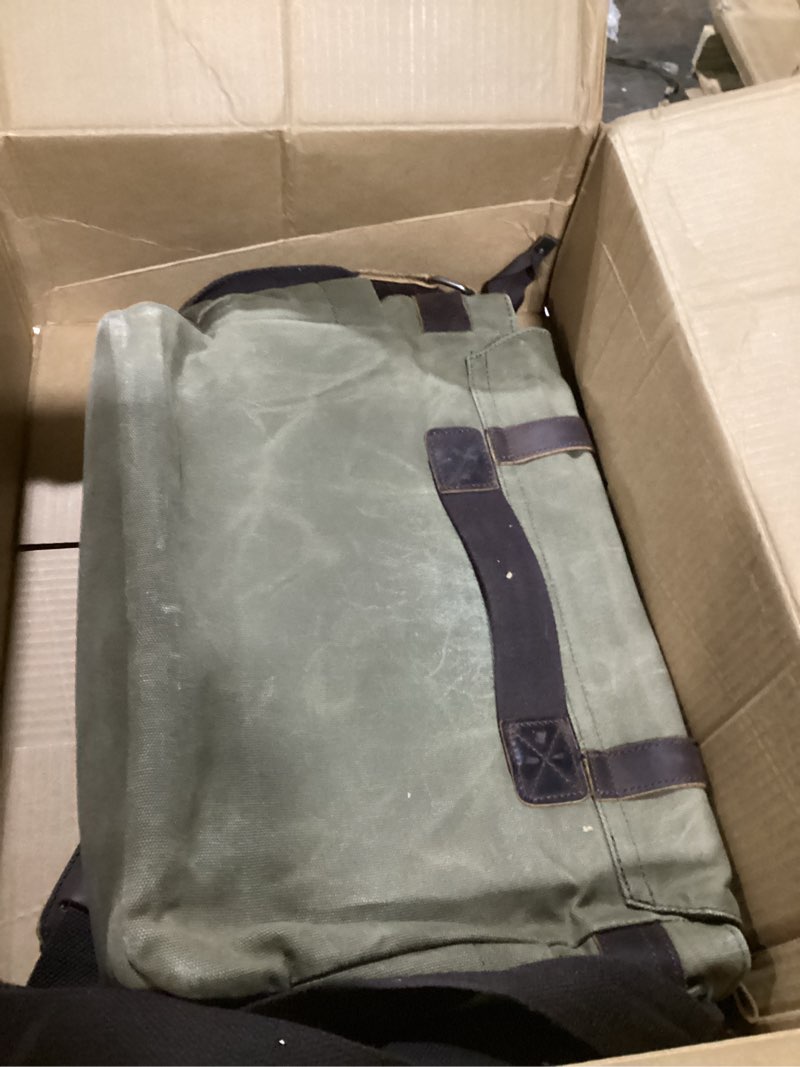 Condition photo showing Good Condition for canvas messenger bag large hobo crossbody bag with multiple pockets casual shoulder tote bag for women and men green 1