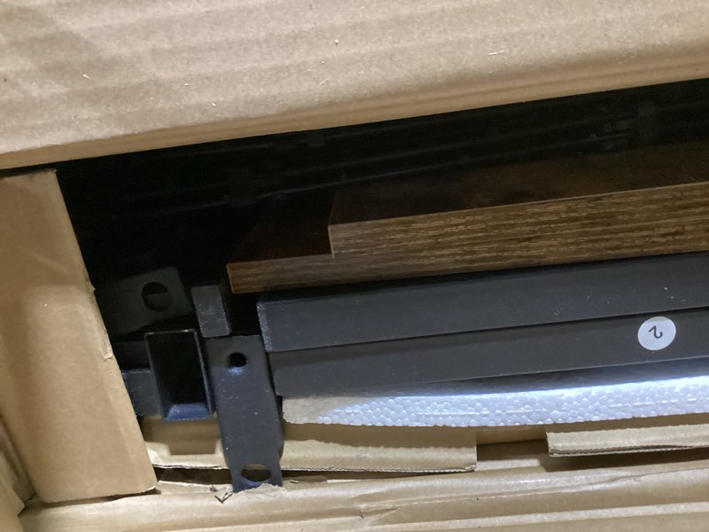 Condition photo showing As Is for GAZHOME Twin XL Bed Frame with 2 XL Storage Drawers, Metal Platform Bed Frame with Footboard, 9 Strong Metal Slat Support/No Box Spring Needed/Easy Assembly/Space Saving Wood Twin XL Wood