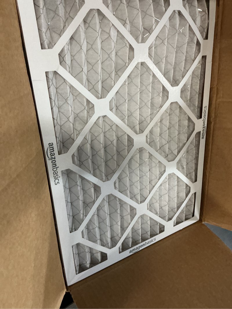 Condition photo showing As Is for amazon basics merv 5 ac furnace air filter, 14x20x1 inches, 6-pack (actual size: 13.75" x 19.75" x 0.75") 14x20x1 merv 5