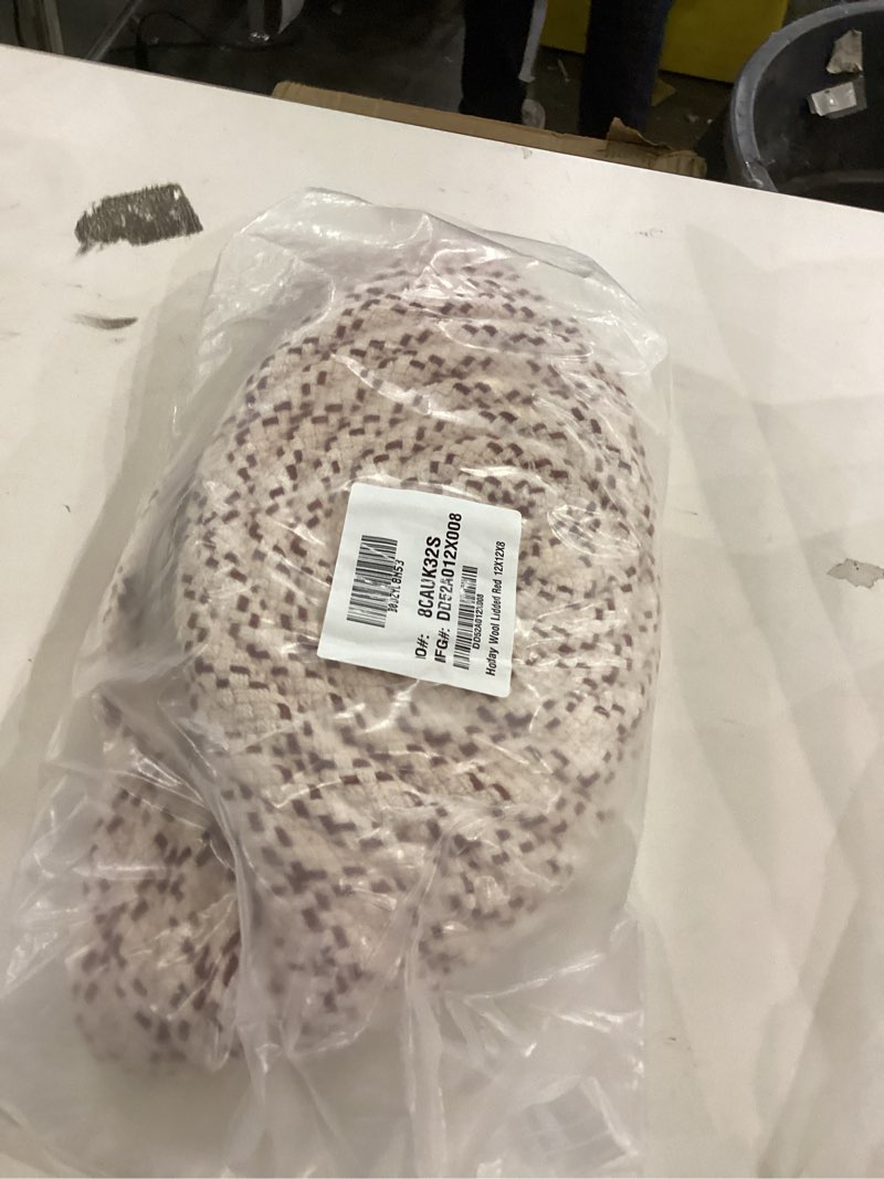 Condition photo showing New/Like New for Holiday Wool Lidded Crock Basket - Red 12”x12”x8”