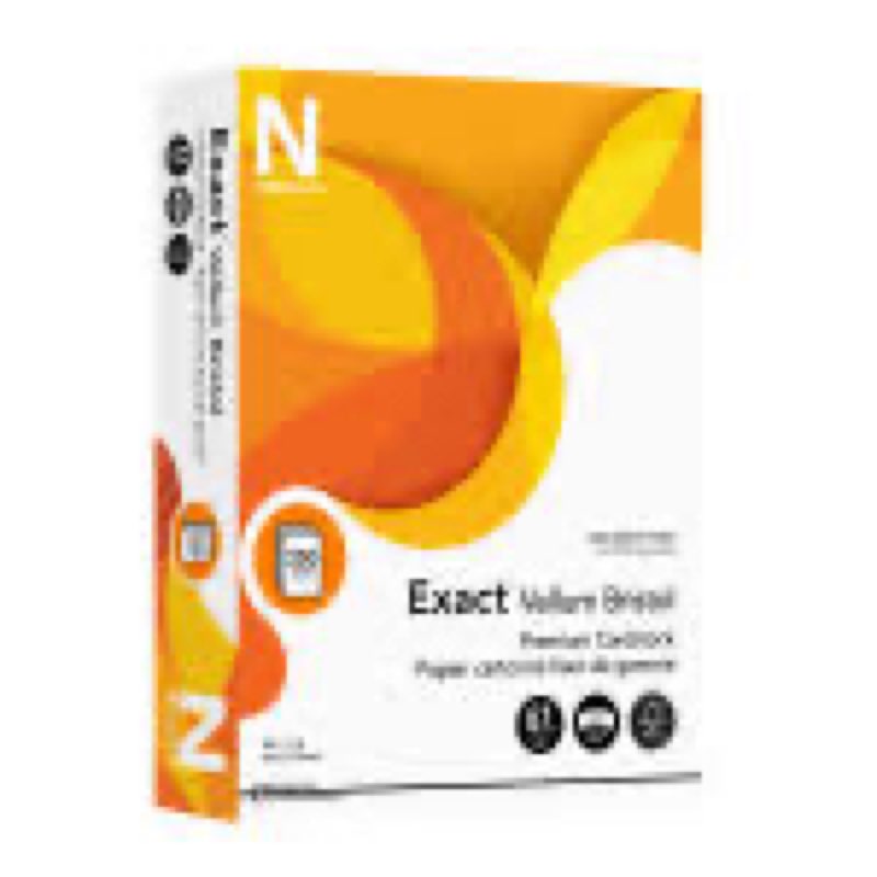 Wausau Exact Vellum Bristol Cardstock, 250 Sheets, White, 94 Brightness, 67 lb, 8.5 x 11 Inches
